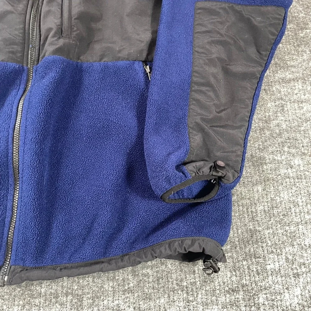 The North Face Denali Jacket Mens XL Blue Black Fleece‎ Full Zip Outdoor Hiking